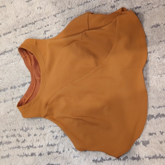 Lululemon Ribbed Longline Yoga Bra *Light Support, C/D Cup Butternut Brown - Picture 8 of 9